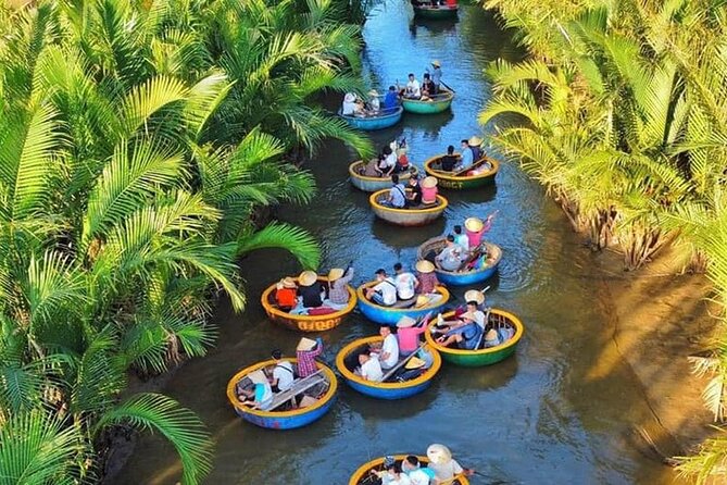 Hoi an Coconut Boat & Hoi an Ancient Town(Option Marble Mountain) - Bay Mau Coconut Forest and the round bamboo boats