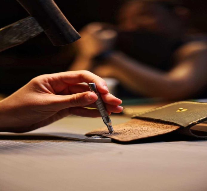 Hoi An: Handmade Leather Crafts Workshop (Starter Course) - Cutting leather with a pattern