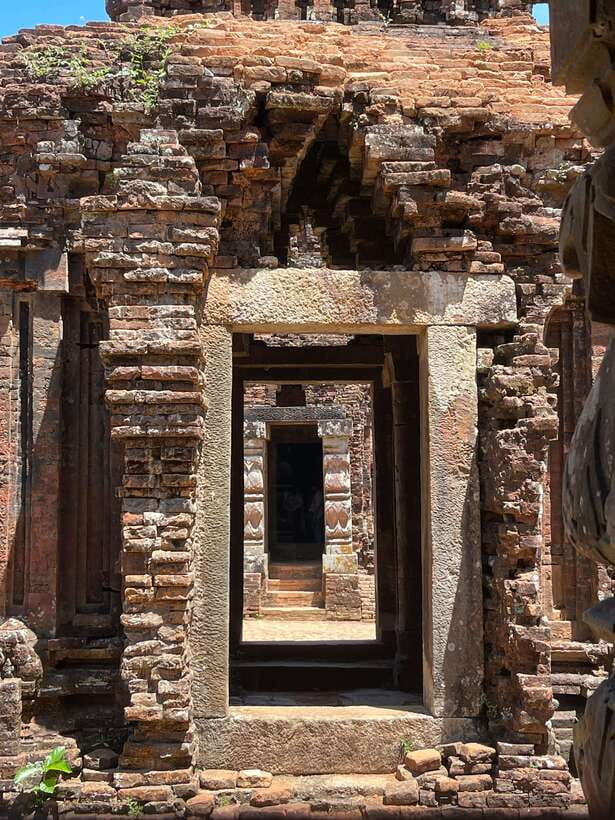 Hoi An: My Son Ruins: Guide-Bus-Boat-Cultural Show-Lunch - Entering the temple towers at My Son