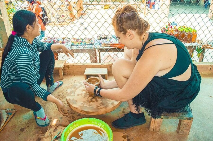Hoi An: Thanh Ha Village Tour with Pottery Making and Gift - Xuan My Temple and village beliefs