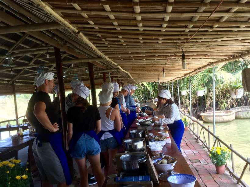 Hoian/Danang: Eco Cooking Class, Cruise Trip, Basket Boat - The four-dish cooking lesson