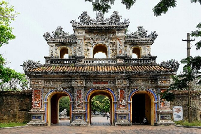 Hue: Imperial City Walk, Motorbike Tour & Private Car Options - Tiger Arena and Marble Mountains