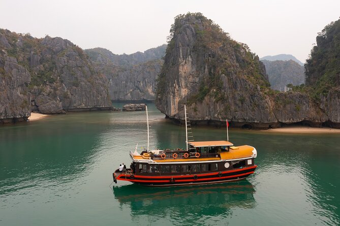 Lan Ha Bay 2 Days 1 Night Adventure - Swimming and jumping at Ba Trai Dao Beach