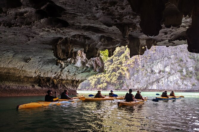 Lan Ha Bay day tour from Cat Ba, Hanoi - Serenity Boutique Cruise - Kayaking at Dark and Bright Cave