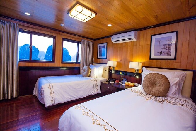 LIKE A BOSS-Luxury options-2d/1n All inclusive in Halong Bay - Day one: kayaking, Titop Island, and sunset on deck
