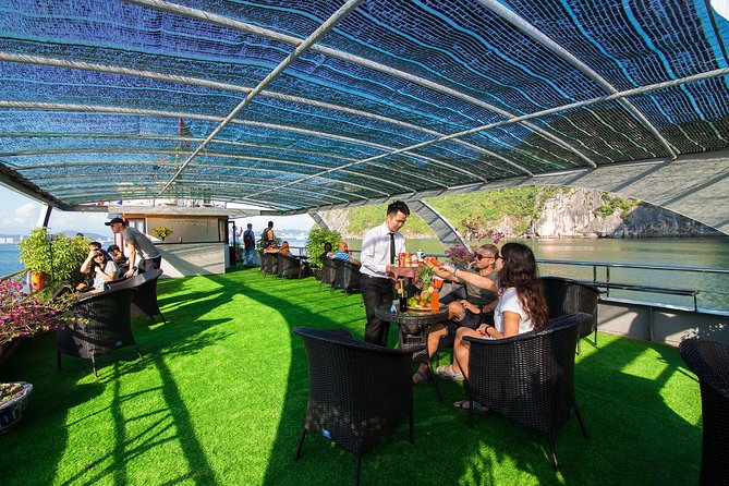 Luxury Halong Bay 1 Day on Cruises From Hanoi with Bus & Lunch - Sunset Cake and Fruit on the Sundeck