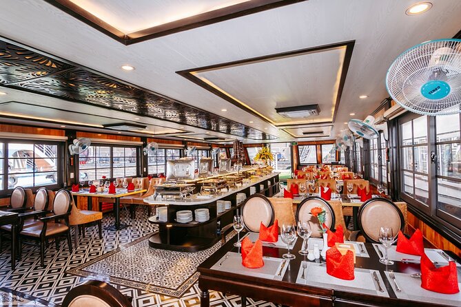 LUXURY Halong Bay Cruise 5 Stars Full Day Tour with Buffet Lunch - Sung Sot Cave and its long stairway