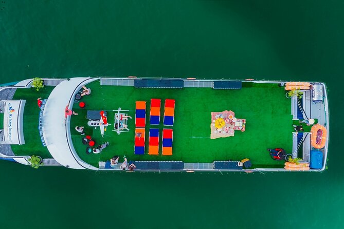 LUXURY Halong Bay Cruise 5 Stars Full Day Tour with Buffet Lunch - Boarding the five-star cruise at noon