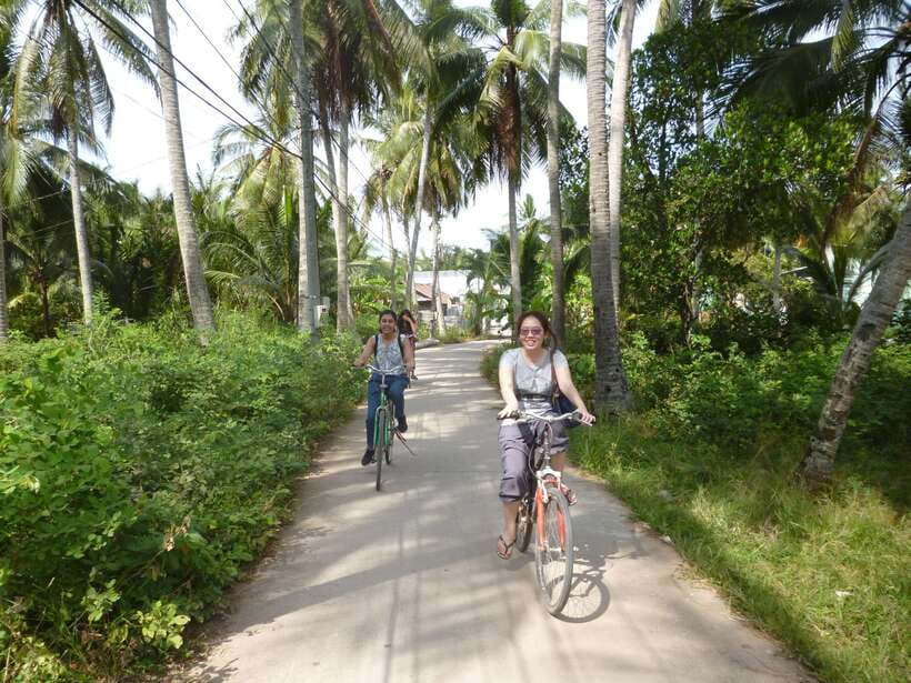 Mekong Day Tour by Car:Cai Be market, Local Island & Cycling - Fruit tasting and Southern folk music