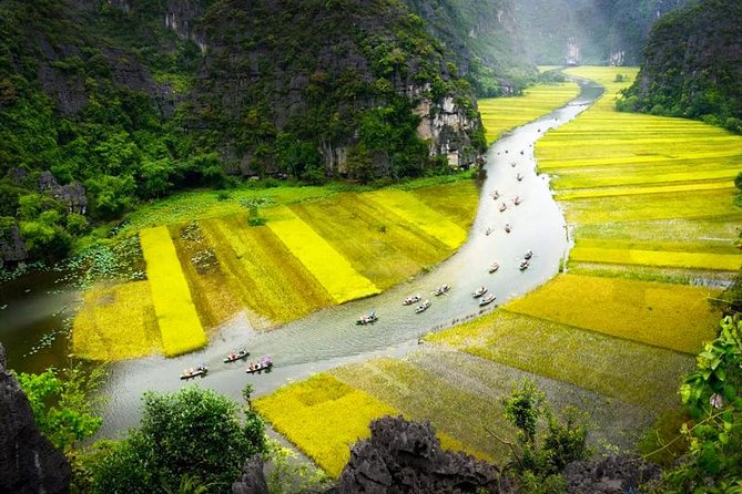 Ninh Binh Tour Hoa Lu Tam Coc Full Day: Biking,Boating,Tickets,Lunch, Limousine - Cycling through villages and rice fields