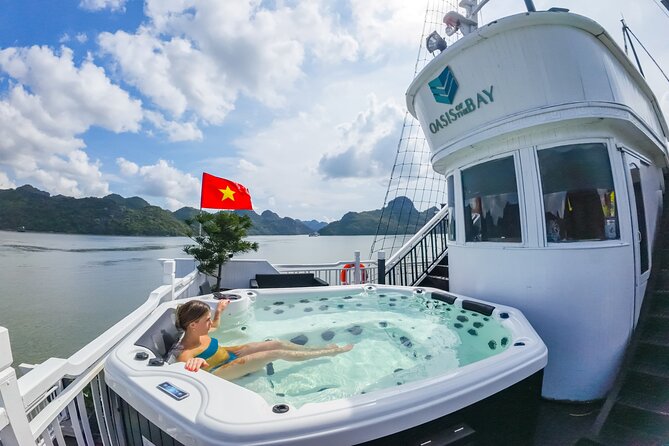 Oasis Bay Party Cruise 3 Days 2 Nights - Ha Long Bay Tour - Food, cabins, and what the $209 price covers