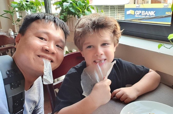 Private kid-friendly Hanoi food tour with a taste of great dishes - The coconut chocolate ice cream finale