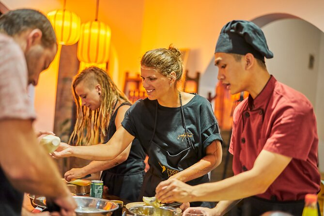 Rose Kitchen Hanoi: Market, Cooking & Culture Tour + Free PickUp - From fresh ingredients to the cooking table