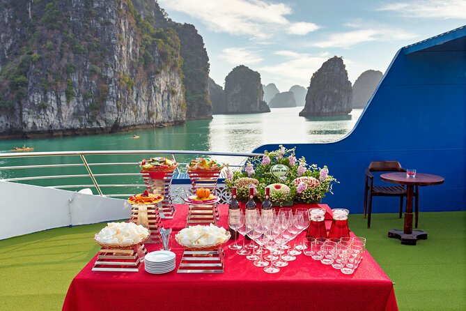 Sea Lion Luxury 5-Star Halong Day Cruise,Buffet Lunch,Shuttle Bus - Buffet lunch and the sunset party