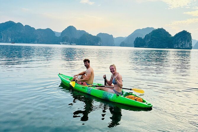Sunset and Plankton Bioluminescent Night Kayak Lan Ha Bay - Setting out from Cat Ba at 3:30 pm