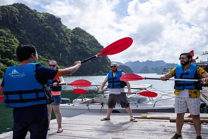 Unique Halong Private Day Cruise - Fishing Village, Kayak - Sunset tea as the day winds down