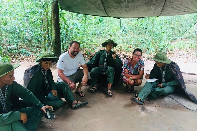 VIP Tour Cuchi Tunnels & Mekong Delta Cruise Full Day Group 12pax - Entering the Cu Chi Tunnels after a 90-minute drive